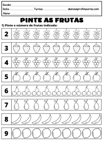 Atividades De N Meros E Quantidades Para Imprimir Alunos E Professores