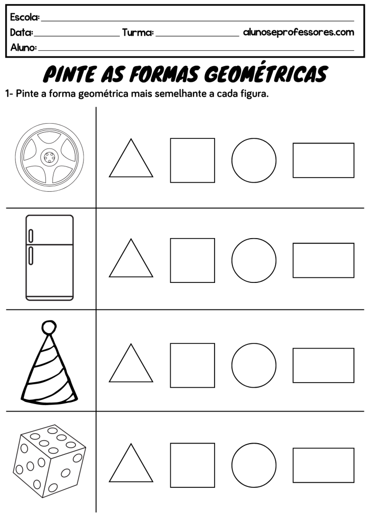 Atividade Formas Geométricas Semelhanças 118 8934