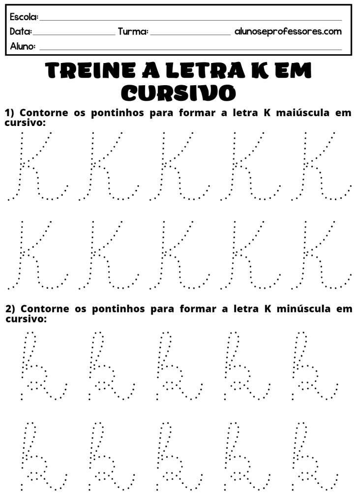 Atividades Com A Letra K Para Imprimir Alunos E Professores 7651