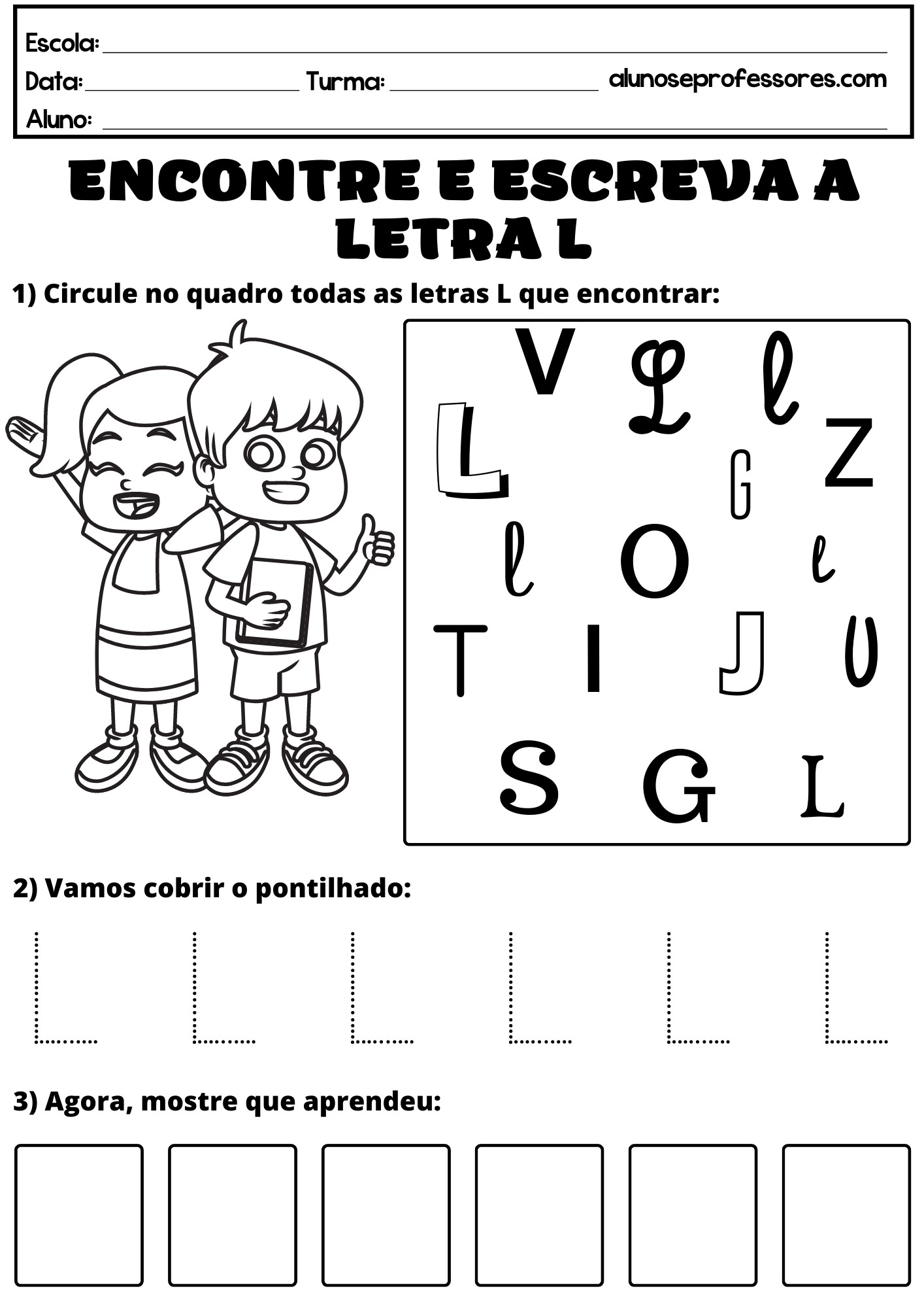 Atividades Com A Letra L Para Imprimir Alunos E Professores 4953