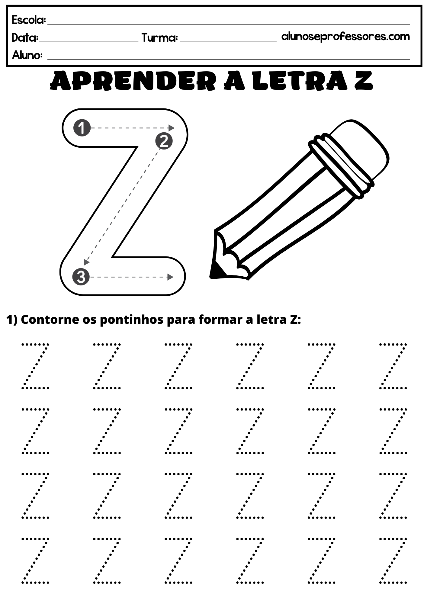 Atividades Com A Letra Z Para Imprimir Alunos E Professores 0161